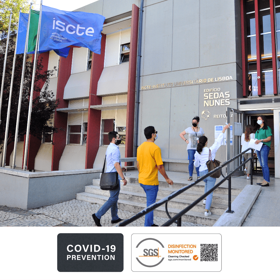 Iscte Becomes the first Portuguese University to Receive COVID-19 "Disinfection Monitored - Cleaning Checked" Seal